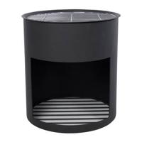 Milshire Vuurton Zwart Fireplace Stevig staal Diameter 45cm Terrasverwarming Sfeerhaard - thumbnail