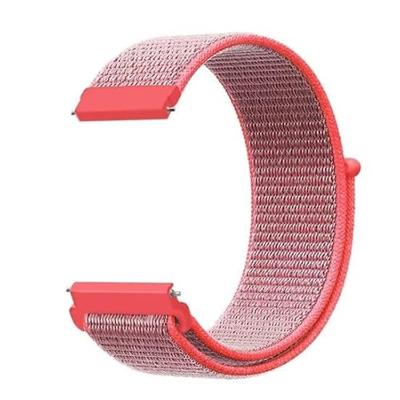 By Qubix - Sport Loop nylon bandje - Roze - Compatible met Garmin Vivoactive 6 / Vivoactive 5 / Vivoactive 3 - Compatible Garmin bandje - Bandbreedte: 20mm