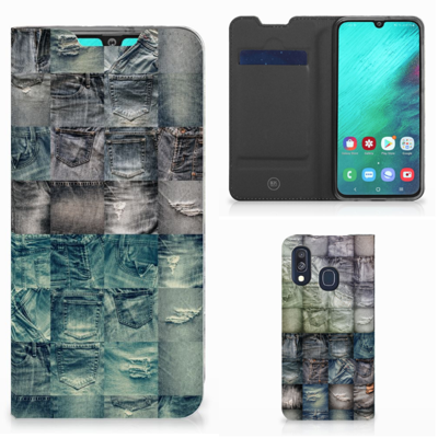 Hippe Standcase Samsung Galaxy A40 Spijkerbroeken Hippe Standcase Samsung Galaxy A40 Spijkerbroeken