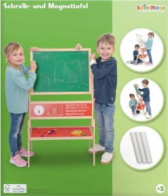 SpielMaus houten schrijf- en magneetbord, bekleed met krijt