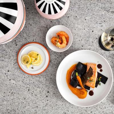 Villeroy & Boch Serviesset La Boule - Memphis - 7-delig / 2 personen - 2x kom, 2x schaal, 2x universeel bord, 1x serveerschaal