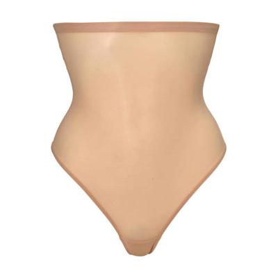 Magic corrigerende string hoog - Hi Waist Thong - Hoge correctie shapewear string - Huidskleur - zwart