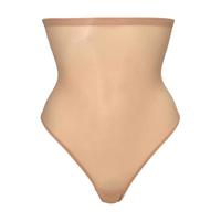 Magic corrigerende string hoog - Hi Waist Thong - Hoge correctie shapewear string - Huidskleur - zwart - thumbnail