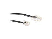 ACT TD5308 Zwarte Platte Telefoonkabel | RJ11 en RJ45 connectoren | Zwart | 3 meter - thumbnail