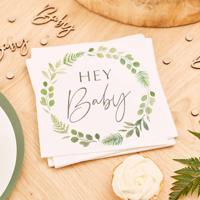 Servetten Hey Baby Botanical (16st) - thumbnail