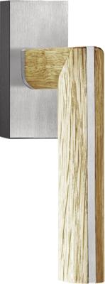 Formani Piet Boon TWO PBL22-DK draaikiepgarnituur linksdraaiend - mat RVS/eikenhout