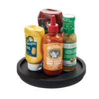 iDesign - Lazy Susan Draaiplateau, 23 cm, Paulownia Hout, Zwart - iDes - thumbnail