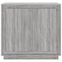 Dressoir 80x34x75 cm bewerkt hout grijs sonoma eikenkleurig - thumbnail