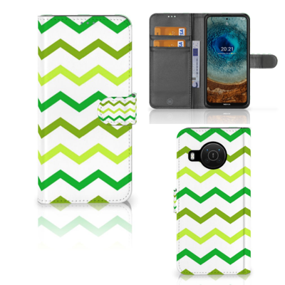 Nokia X10 | Nokia X20 | Telefoon Hoesje | Zigzag Groen