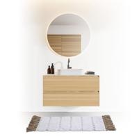 Badkleed 5five Simply Smart Pom pom Bruin Katoen 50 x 75 cm - thumbnail