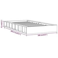 Bedframe massief hout wit 90x200 cm - thumbnail