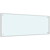 VidaXL Spatscherm keuken 100x40 cm gehard glas wit - thumbnail