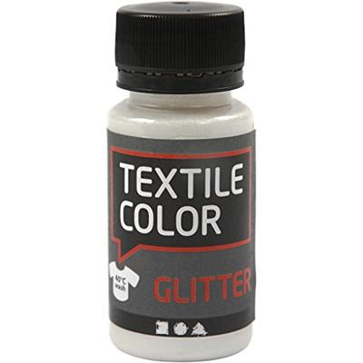 Creativ Company Textile color transparant glitter voor textielverf, 50ml