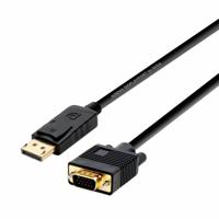 AISENS A125-0365 DisplayPort naar VGA-converterkabel, DP-stekker naar VGA, zwart, 2 m - thumbnail