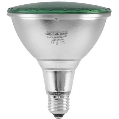 Omnilux 88081884 LED-lamp E27 15 W Groen (Ø x l) 121 mm x 135 mm 1 stuk(s)
