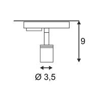 SLV RailspotPuri GU10 1-fase 3,6cm wit - 143391 - thumbnail