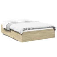 Bedframe bewerkt hout sonoma eikenkleurig 140x200 cm - thumbnail