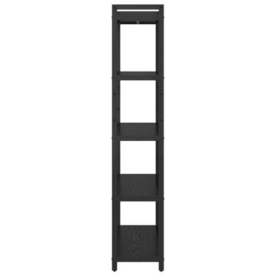 Boekenkast Zwart eiken 80 x 30 x 153 cm Bewerkt hout