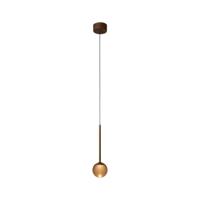 Lucide CALINA - Hanglamp - Ø 9,9 cm - LED Dimb. - CCT - 1x7W 2200K/3300K - Met vervangbare LED-module - Koffie | Premium - thumbnail