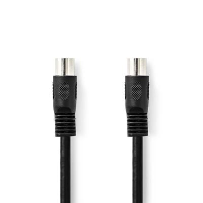 DIN-Audiokabel | DIN 5-Pins Male - DIN 5-Pins Male | 1,0 m | Zwart