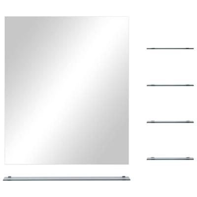 VidaXL Wandspiegel met 5 schappen 50x60 cm zilverkleurig