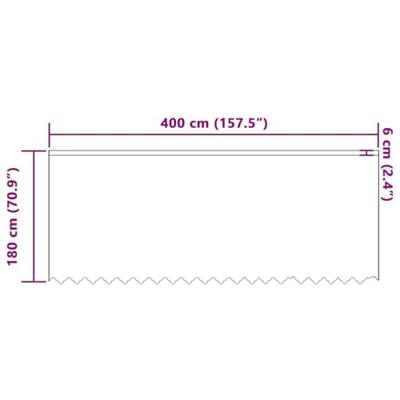 VidaXL Kantgordijn met gordijnen bloemen wit 180 x 400 cm polyester