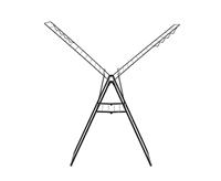 Brabantia hangon droogrek 25m matt zwart - thumbnail