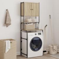 VidaXL Wasmachinekast 68x48,5x194 cm sonoma eikenkleurig - thumbnail
