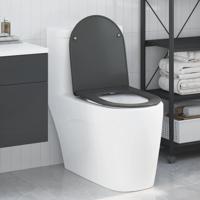 VidaXL Toiletzitting antraciet 47 x 36 x 3,4 cm duroplast - thumbnail