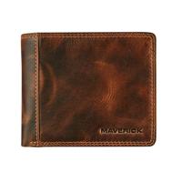 Portemonee Maverick The Original met kleingeldvak RFID leer bruin - thumbnail
