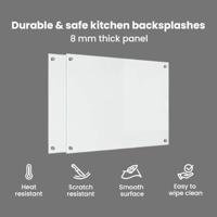 VidaXL Keuken achterwand 2 pcs doorzichtig 80 x 60 cm gehard glas - thumbnail