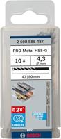 Bosch Accessoires Metaalboren HSS-G, Standard 4,3 x 47 x 80 mm 10st - 2608585487 - thumbnail
