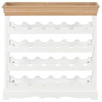 Wijnkast 70x22,5x70,5 cm MDF wit - thumbnail