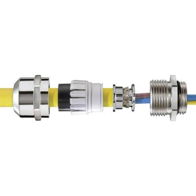 Wiska 10065257 Wartel Slagvast, Met trekontlasting, Met dichting M20 Messing (vernikkeld) Natuur 50 stuk(s)