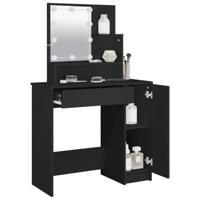 Kaptafel met LED-verlichting 86,5x35x136 cm zwart - thumbnail