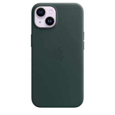 Apple Leather MagSafe Case iPhone 14 Forest Green