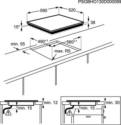 AEG 3000 serie keramisch 60 cm HK634030FB