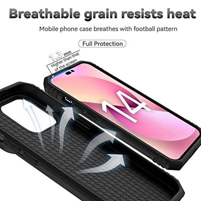 Lunso - Armor backcover hoes met ringhouder - iPhone 14 Pro Max - Zwart