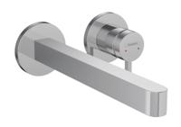 Hansgrohe Wastafelmengkraan Inbouw Finoris 2-gats 228 mm Voorsprong Met Afvoerplug Chroom - thumbnail