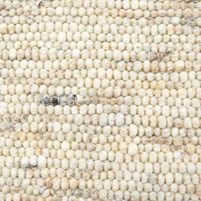 Tapeso Wollen vloerkleed handweef Ylva - beige - 130x190 cm