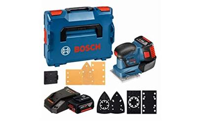 Bosch Blauw GSS 18V-10 Professional accu schuurmachine 5.0Ah in L-boxx - 06019D0201