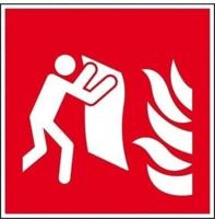 Branddeken - 150 x 150 mm - Sticker - thumbnail