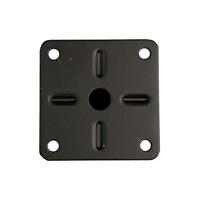 Stalen meubelpoot zwart vierkant 2,5 bij 2,5 cm en hoogte 10 cm (2,5 x 2,5 cm) - thumbnail