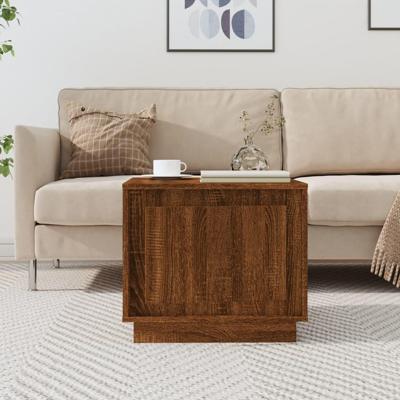 Salontafel 51x50x44 cm bewerkt hout bruineikenkleurig