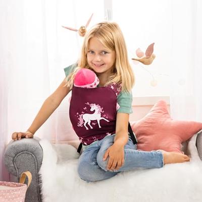 Bayer design poppen-draagriem (bordeaux/sterren)