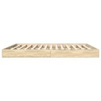 Bedframe zonder matras hout sonoma eikenkleurig 180x200 cm - thumbnail