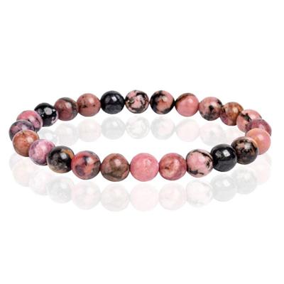 Natuursteen Armband met 8mm Kralen Memphis - Rhodonite Natuursteen Armband met 8mm Kralen Memphis - Rhodonite