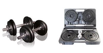 Toorx Dumbbellset 20 kg - gietijzer - met Koffer