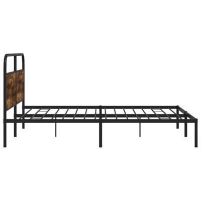 Bedframe zonder matras metaal gerookt eikenkleurig 180x200 cm