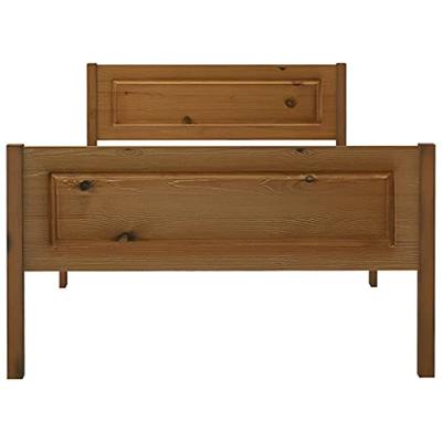 Bedframe massief grenenhout honingbruin 100x200 cm